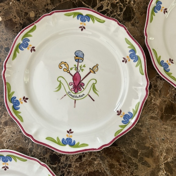 Saint Amand Liberte Hand Painted Plate—Vintage—BEAUTIFUL!!  Great Vintage Cond! - Picture 5 of 16